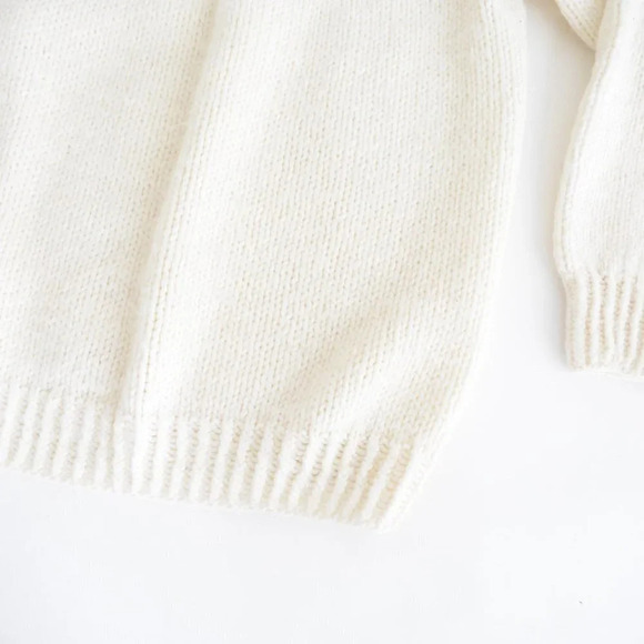 Vintage Handmade Cream Cowichan Chunky Fair Isle Icelandic Fisherman Cabincore M - Picture 6 of 12